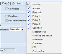 Medisoft Case Tabs